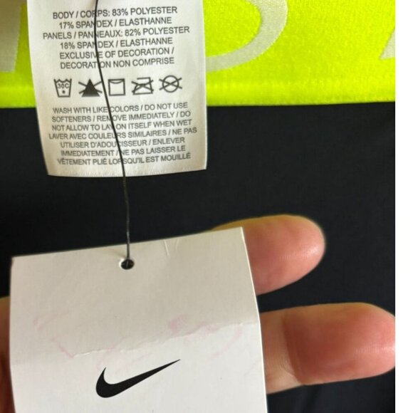 Nike Pro Womens Mid Rise Tight Fit Full Length Leggings Black Size XL - Picture 6 of 9